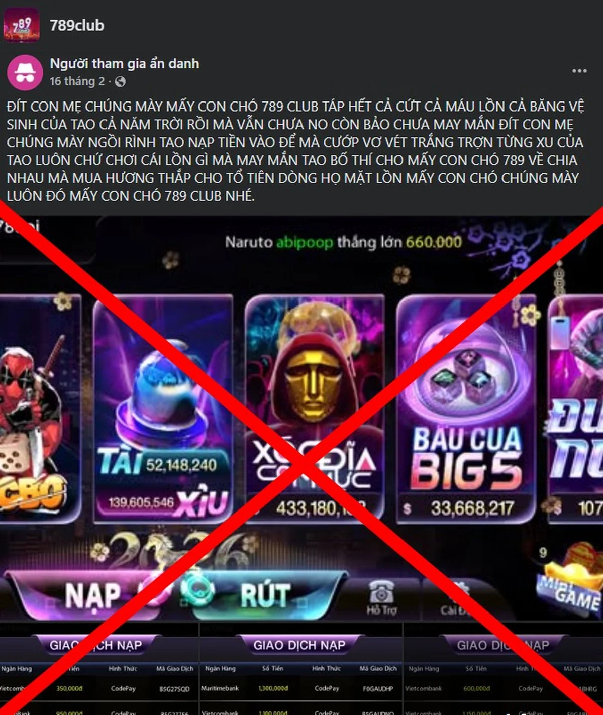 Phân tích trò truyền thông bẩn, bôi nhọ 789Club